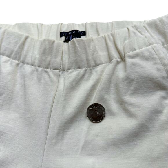 Theory Kleon B Off White Women’s Pants Size P EUC E0526210 - Picture 5 of 9
